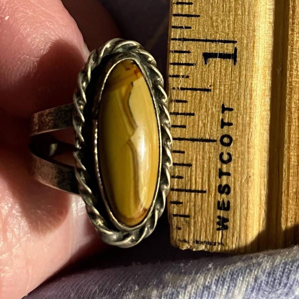 Vintage sterling silver ring, signed by the artist inside shank “sterling”size 5